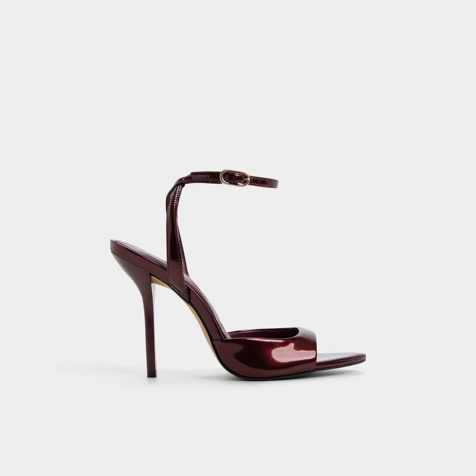 Aldo Forevermore sandales à talon bordeaux verni