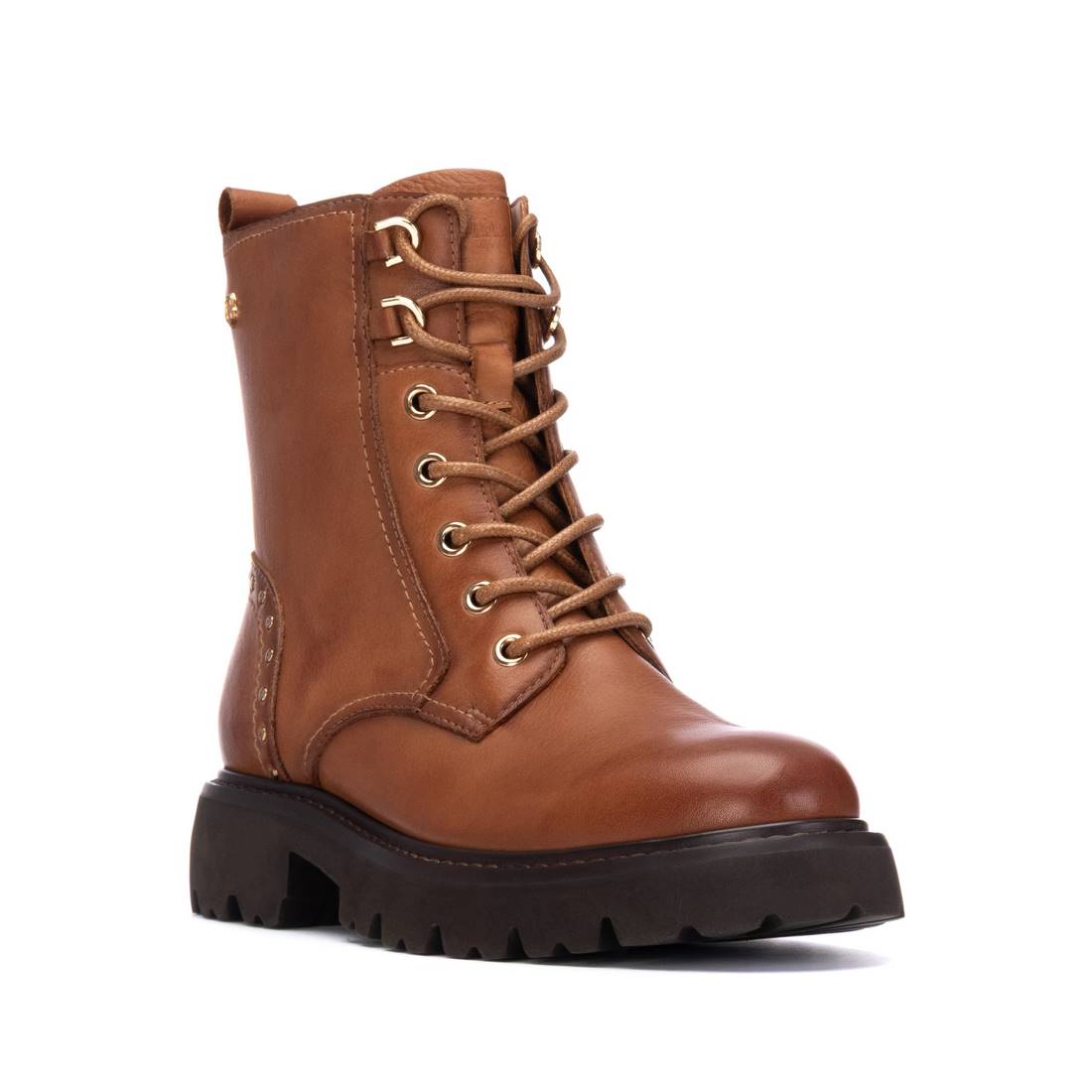 Carmela 16269001 bottine cuir camel talon lacets