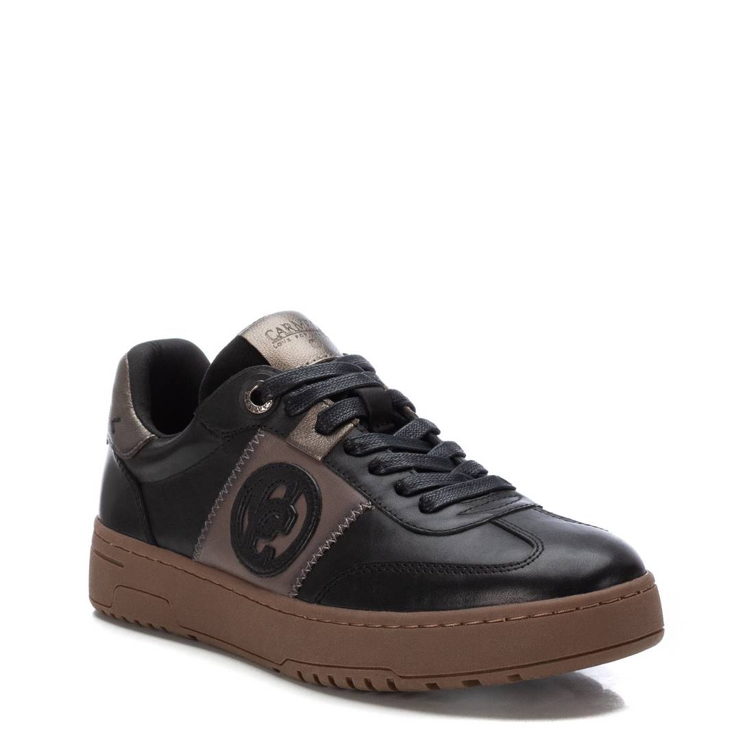 Carmela 16195702 basket noir cuir semelle gomme