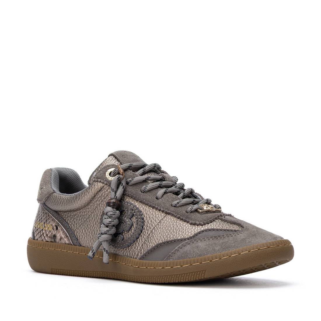 Carmela 16424104 basket cuir taupe lacet