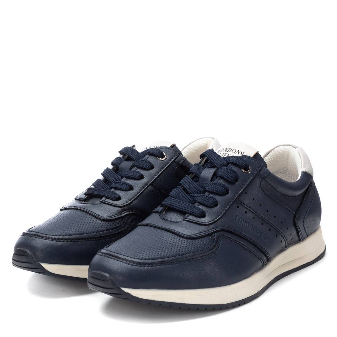 Carmela 16214703 basket homme cuir bleu marine lacets