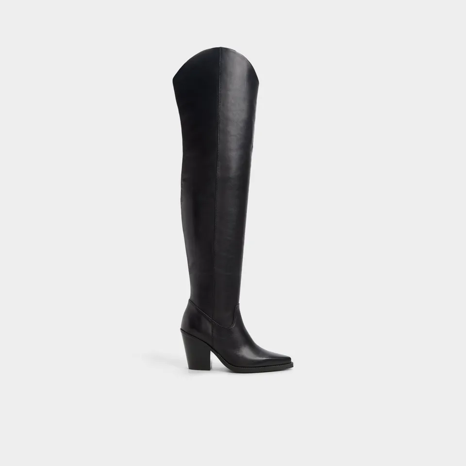 ALDO Dixy bottes cuissardes noires talon bloc