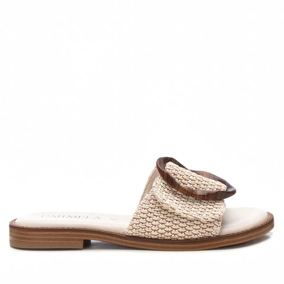 Carmela 16241501 mules raphia beige talon