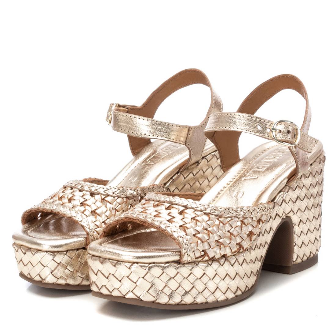 Carmela 16163706 sandale talon doree cuir talon 10 cm