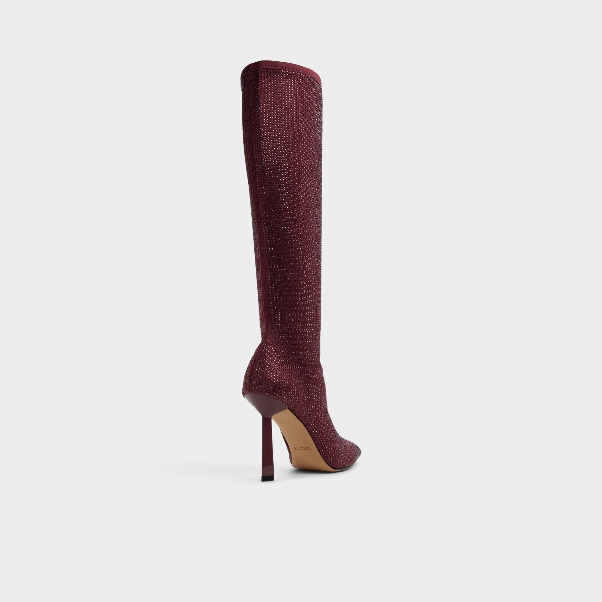 ALDO Innez bottes hautes satin bordeaux strass