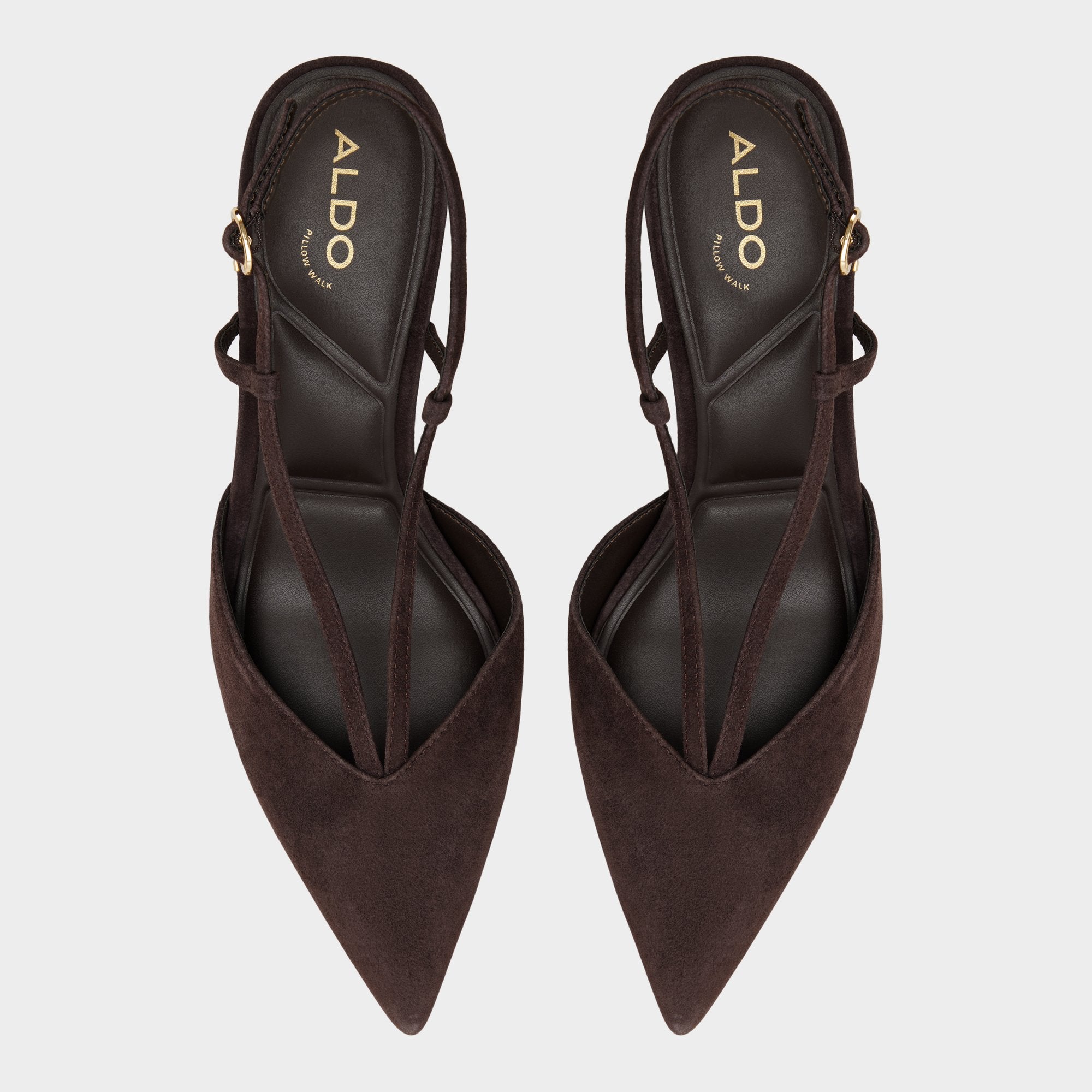 ALDO Kaylin escarpins slingback marron suède