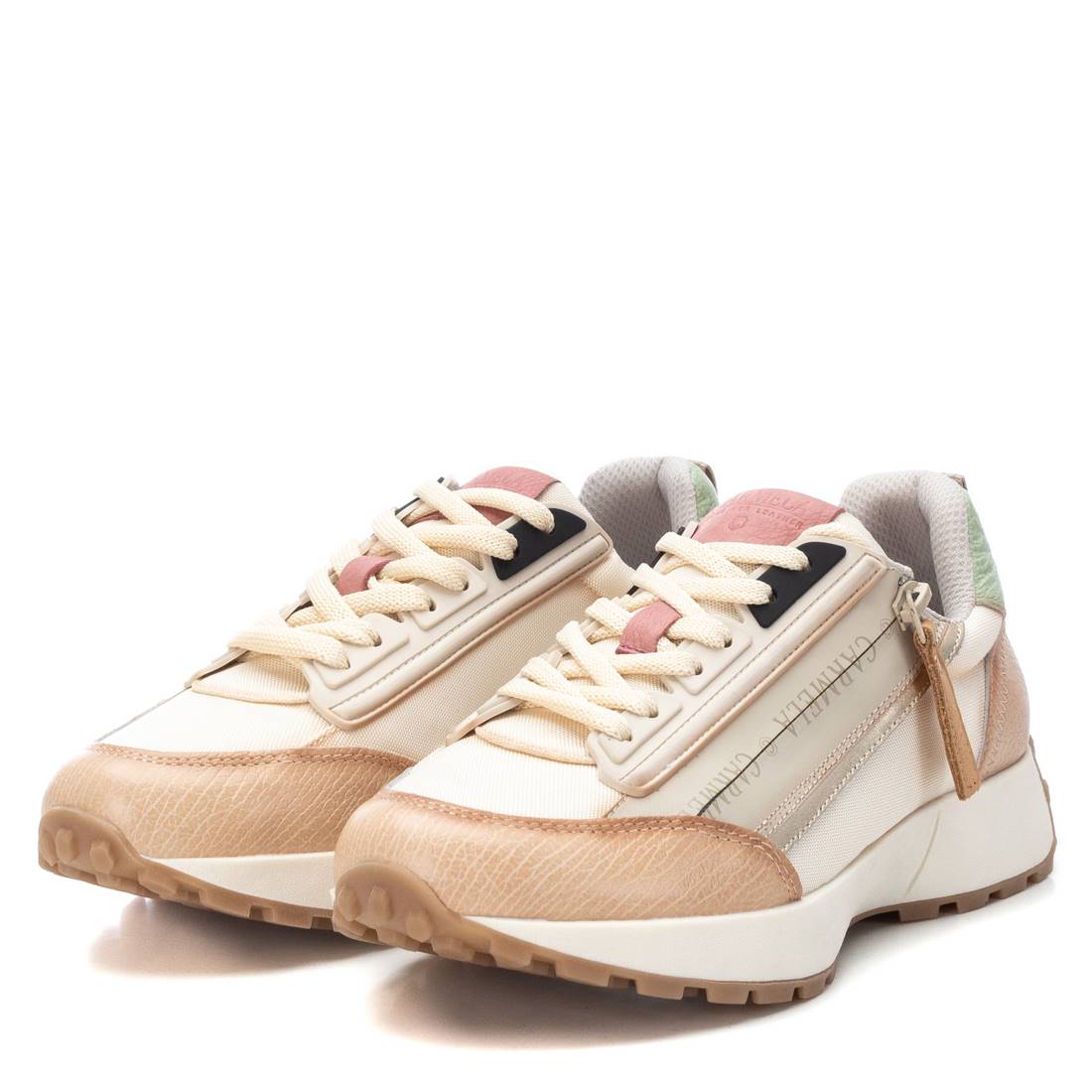 Carmela 16142903 sneakers femme cuir marron zip