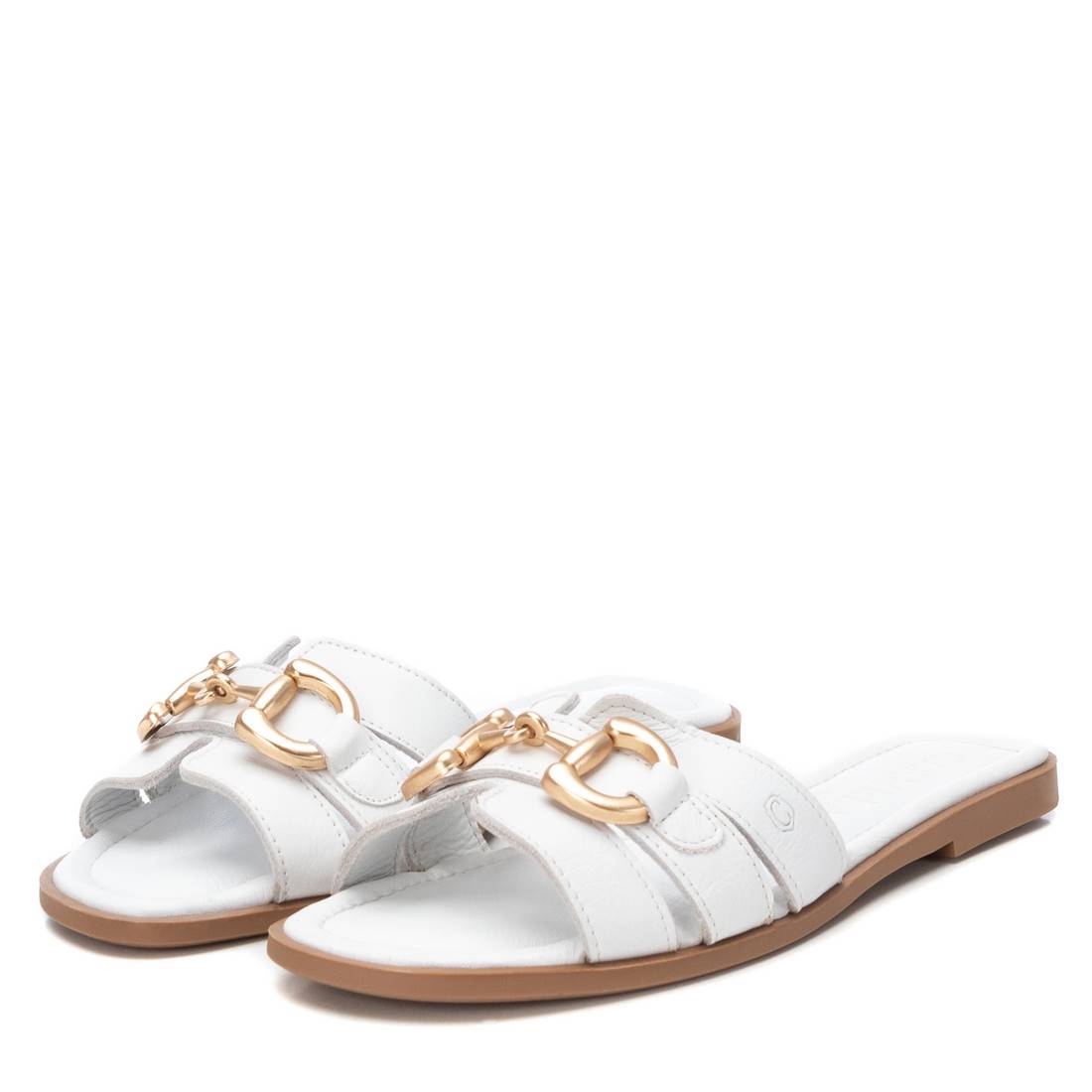 Carmela 161570 16157001 sandale cuir blanche chaîne