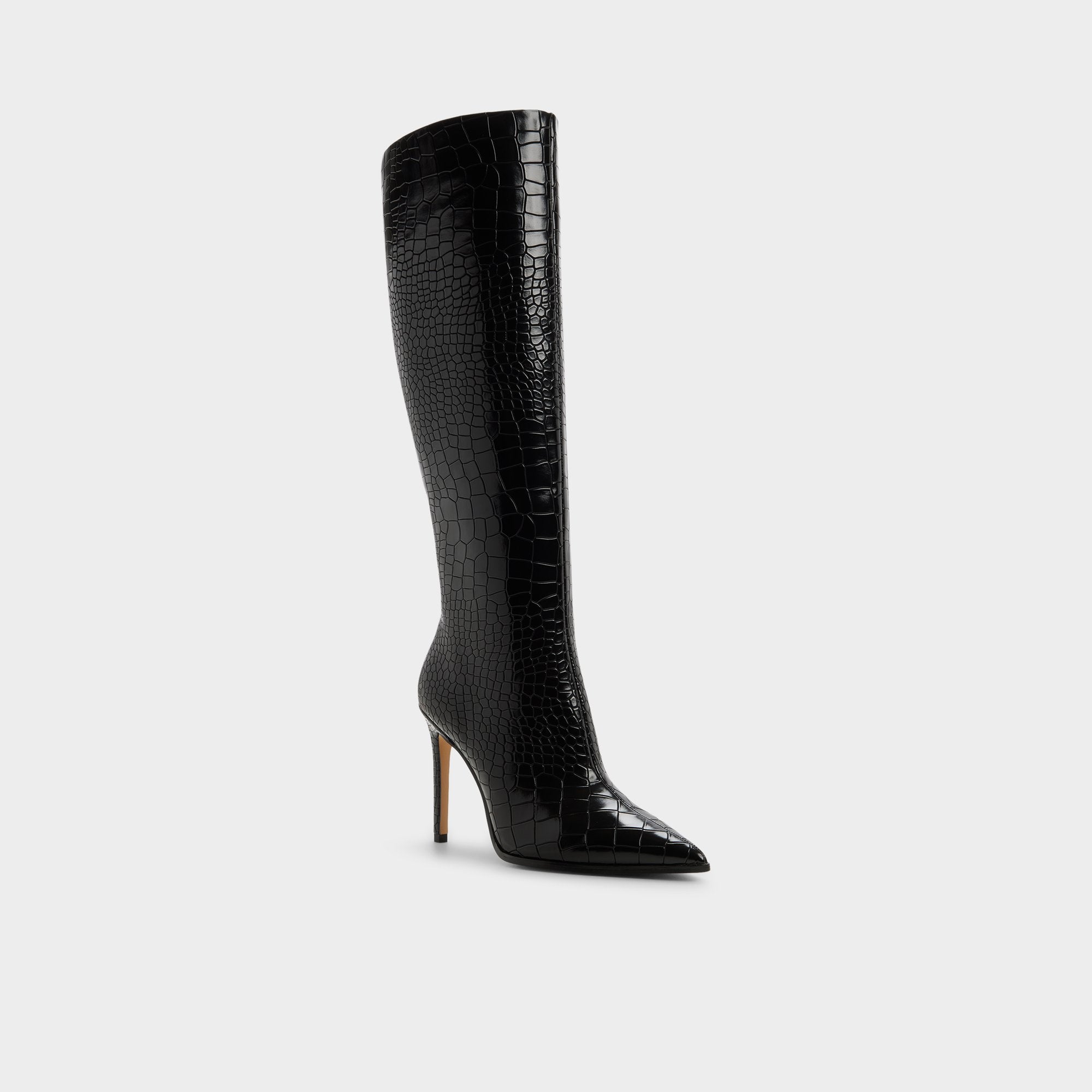 ALDO Alabrenda botte haute noire talon confort