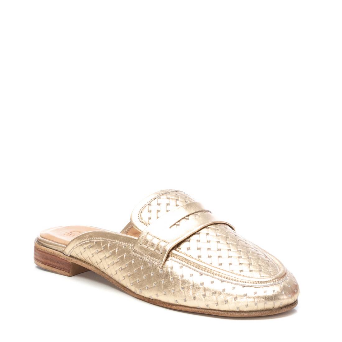 Carmela 16155905 sabot cuir doré tressé
