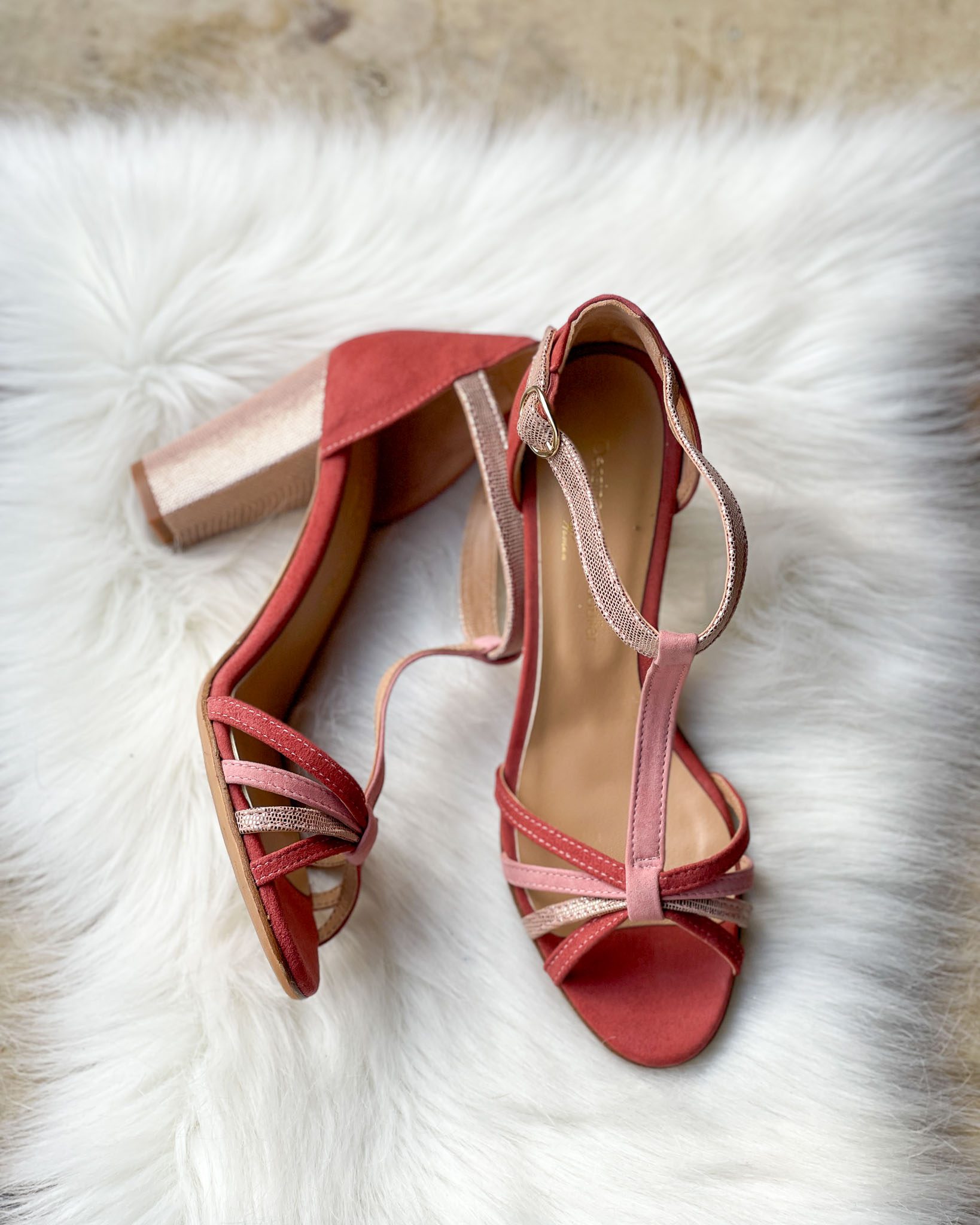 Dessine Moi Un Soulier Chloé sandale rose thé doré