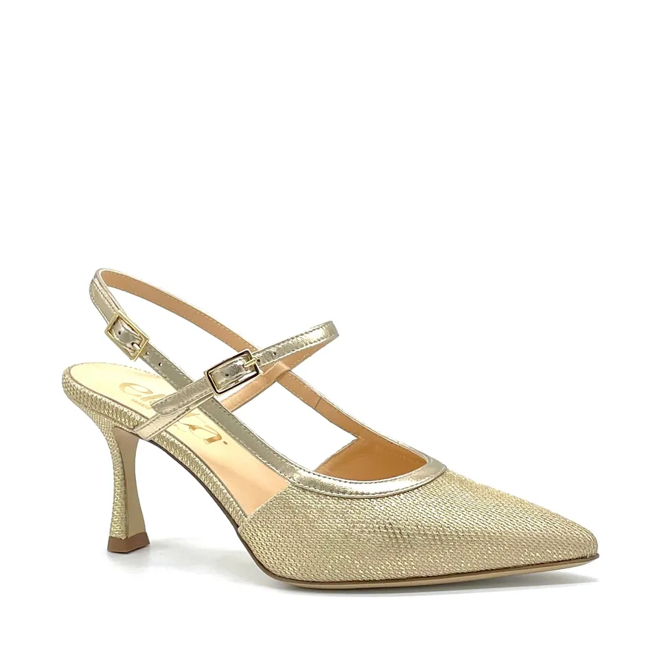 Elata 16149 slingbacks doré talon 7,5 cm