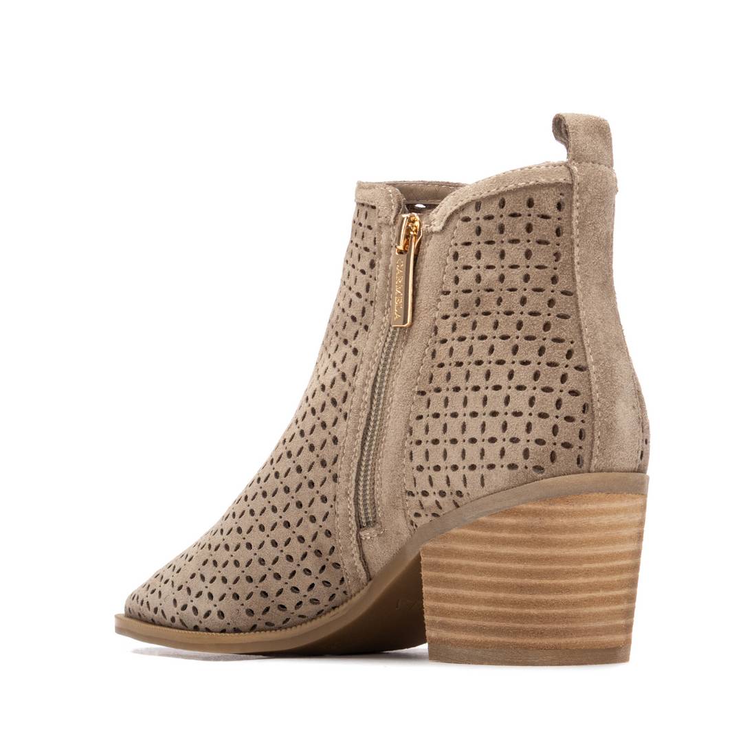 Carmela 16314901 bottine taupe cuir véritable talon 6 cm