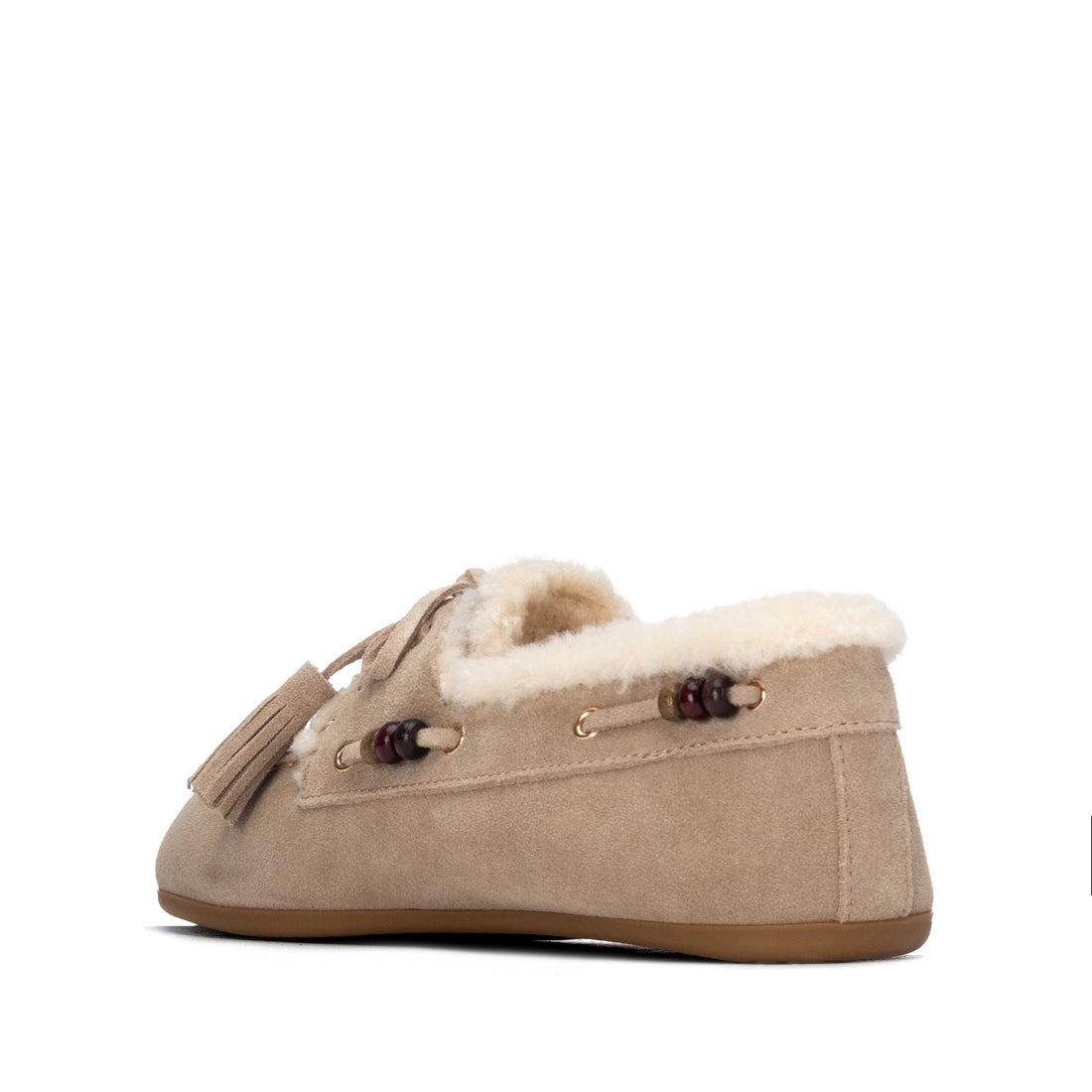Carmela 16418603 mocassins femme beige cuir fourrés