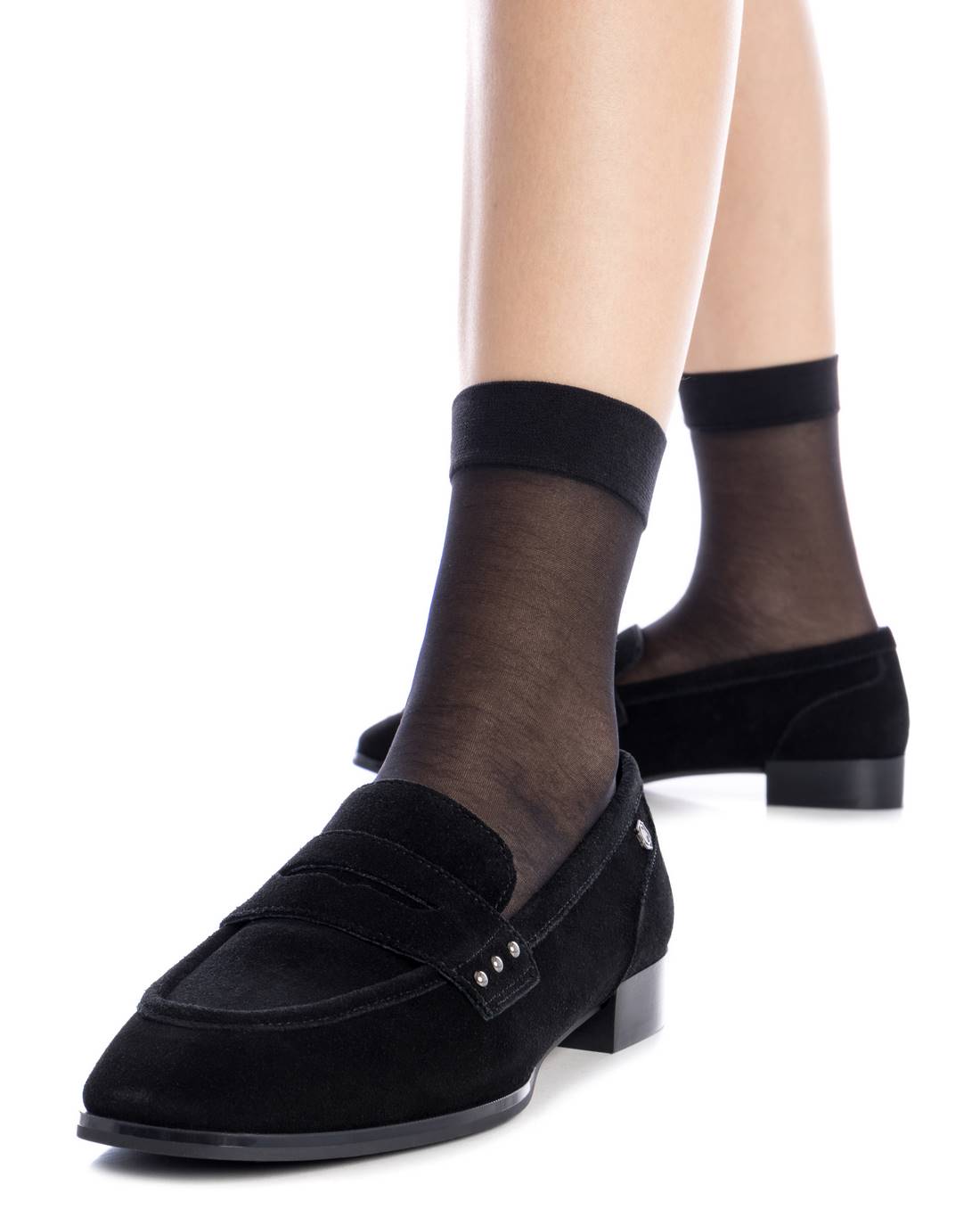 Carmela 16198703 mocassin femme noir cuir velours