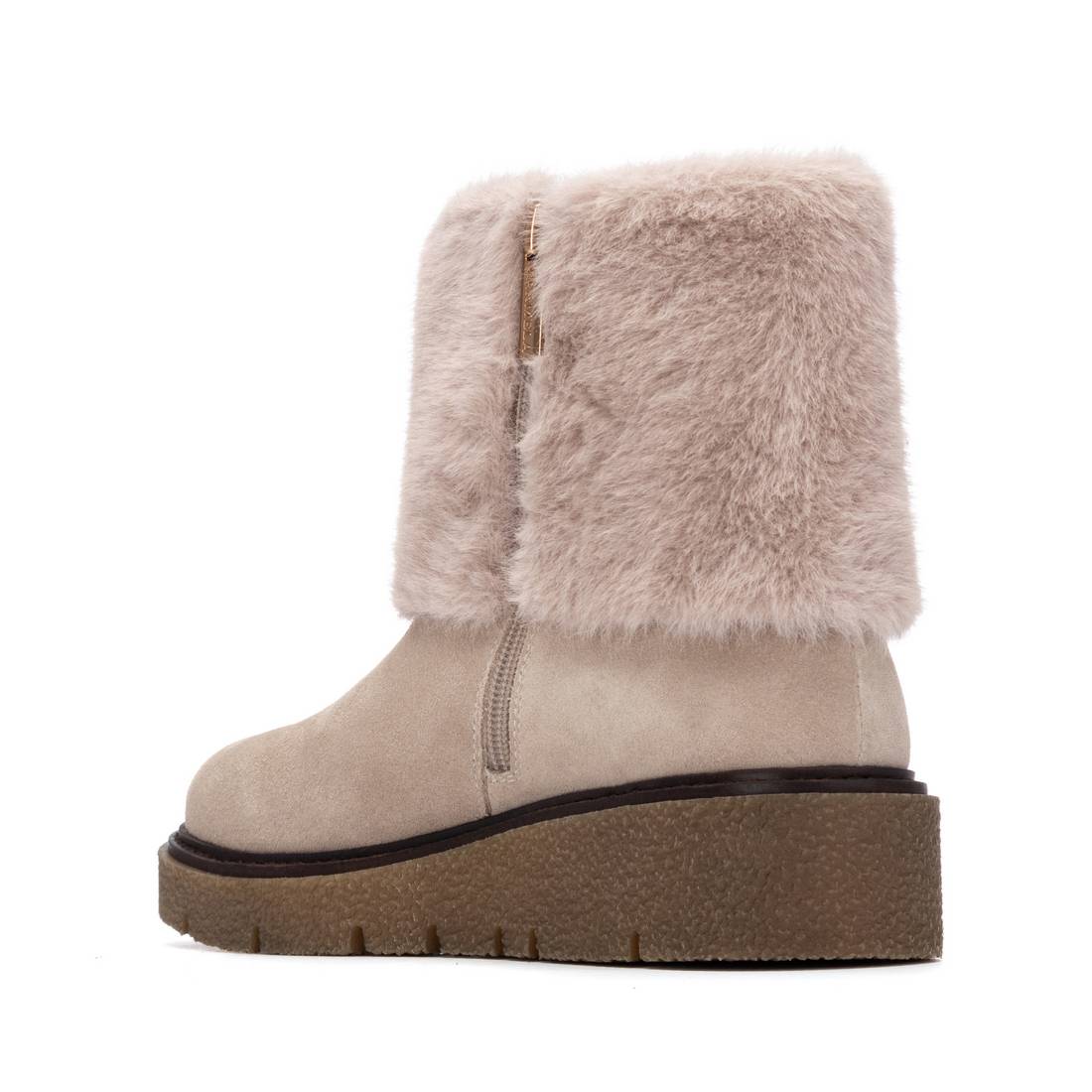 Carmela 16267102 bottine femme beige cuir fourrée