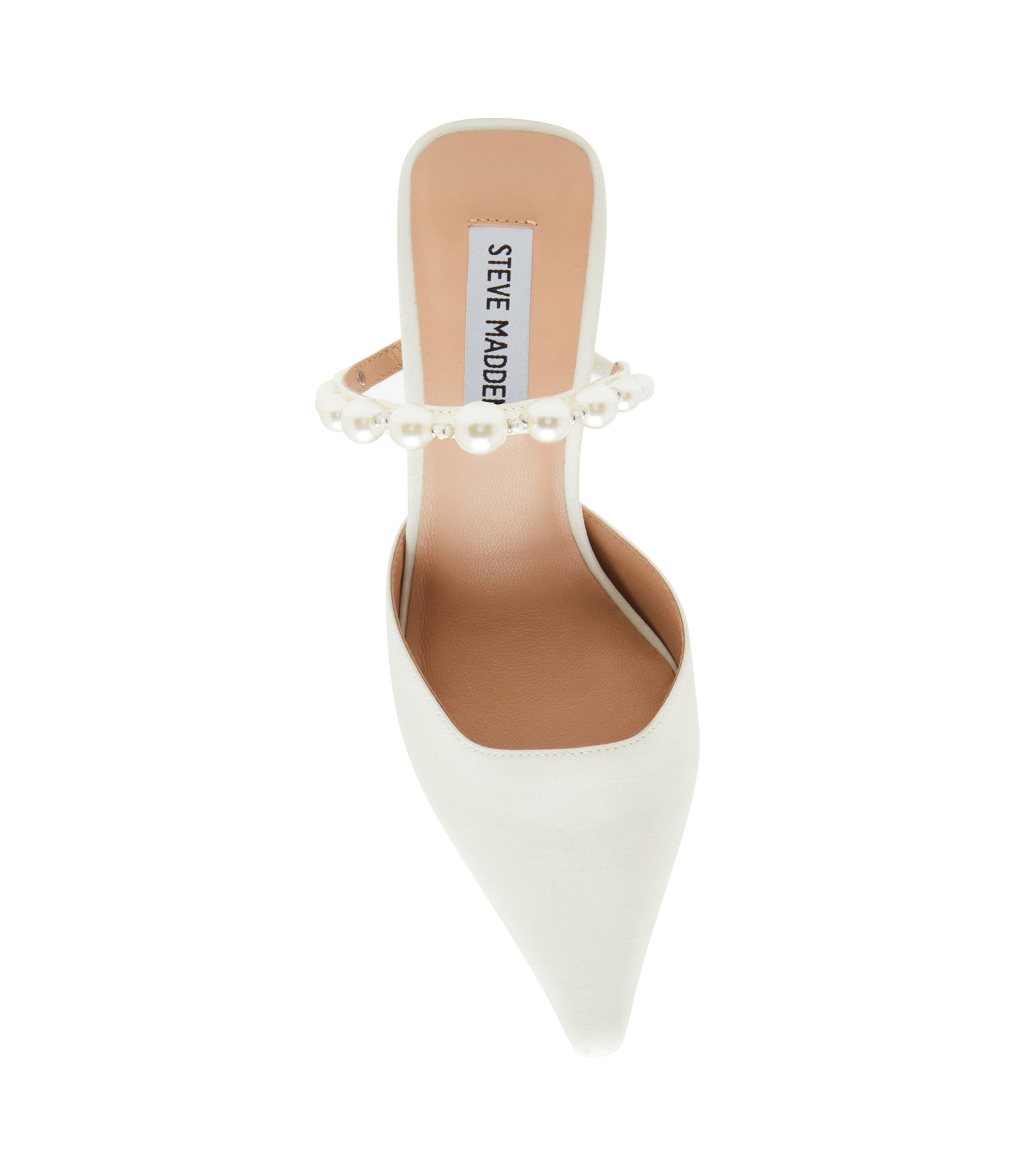 Steve Madden Brecki-P mules blanc satin talon 9 cm