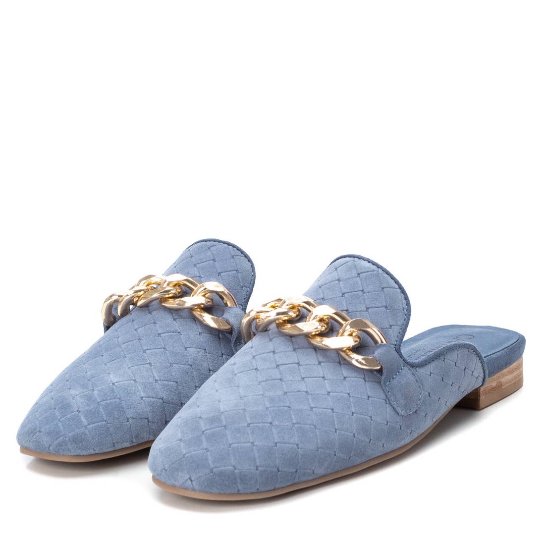 Carmela 16072105 mocassin bleu serraje chaîne