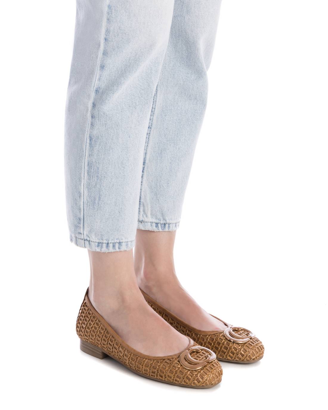 Carmela 16216805 ballerine raphia camel