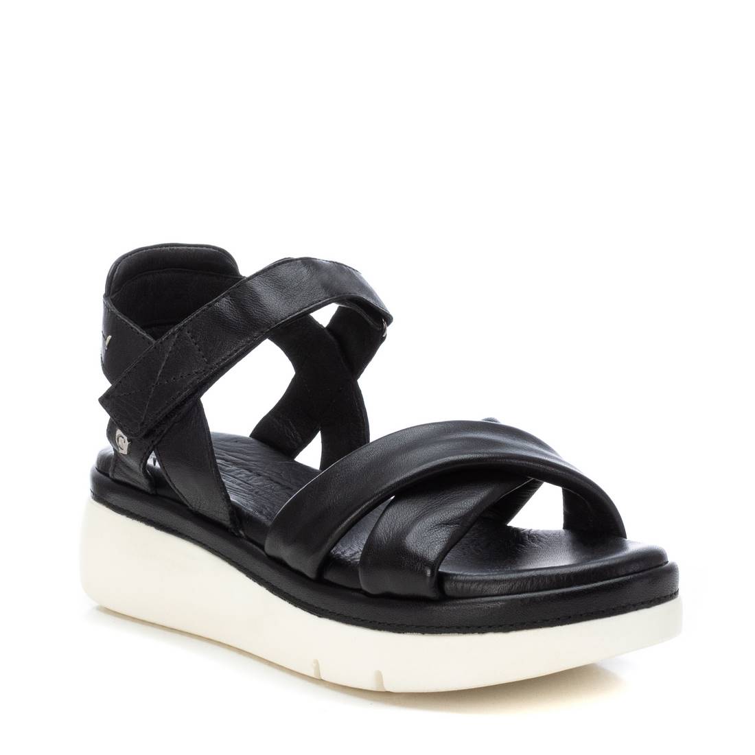 Carmela 06859605 sandale femme noir cuir plateforme