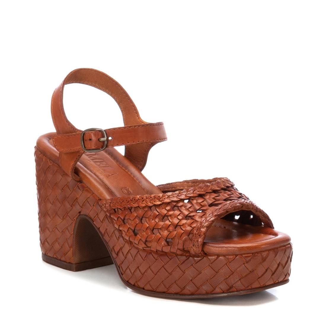 Carmela 16163701 sandale talon femme cuir marron 10 cm