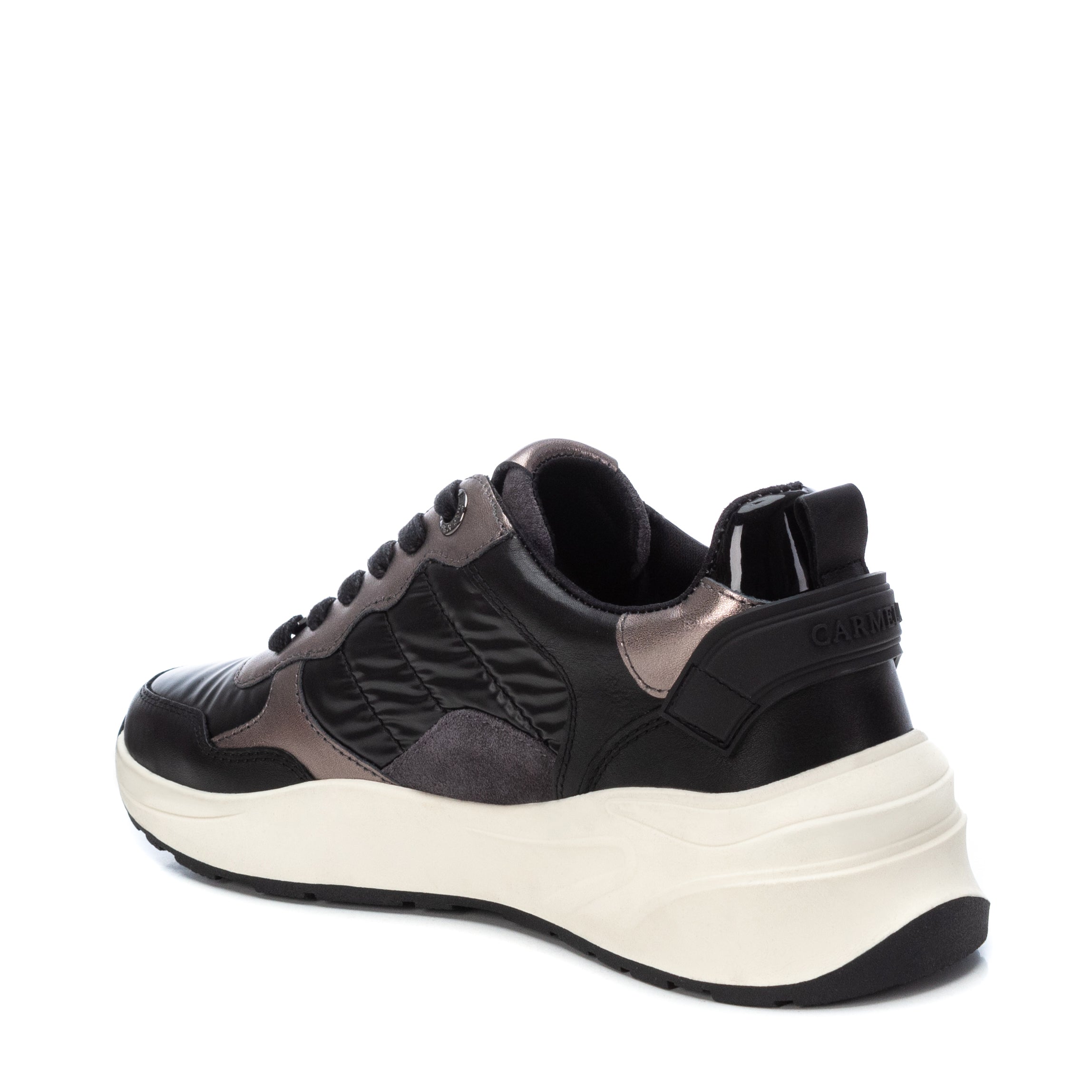Carmela 16015401 sneakers femme noir cuir véritable
