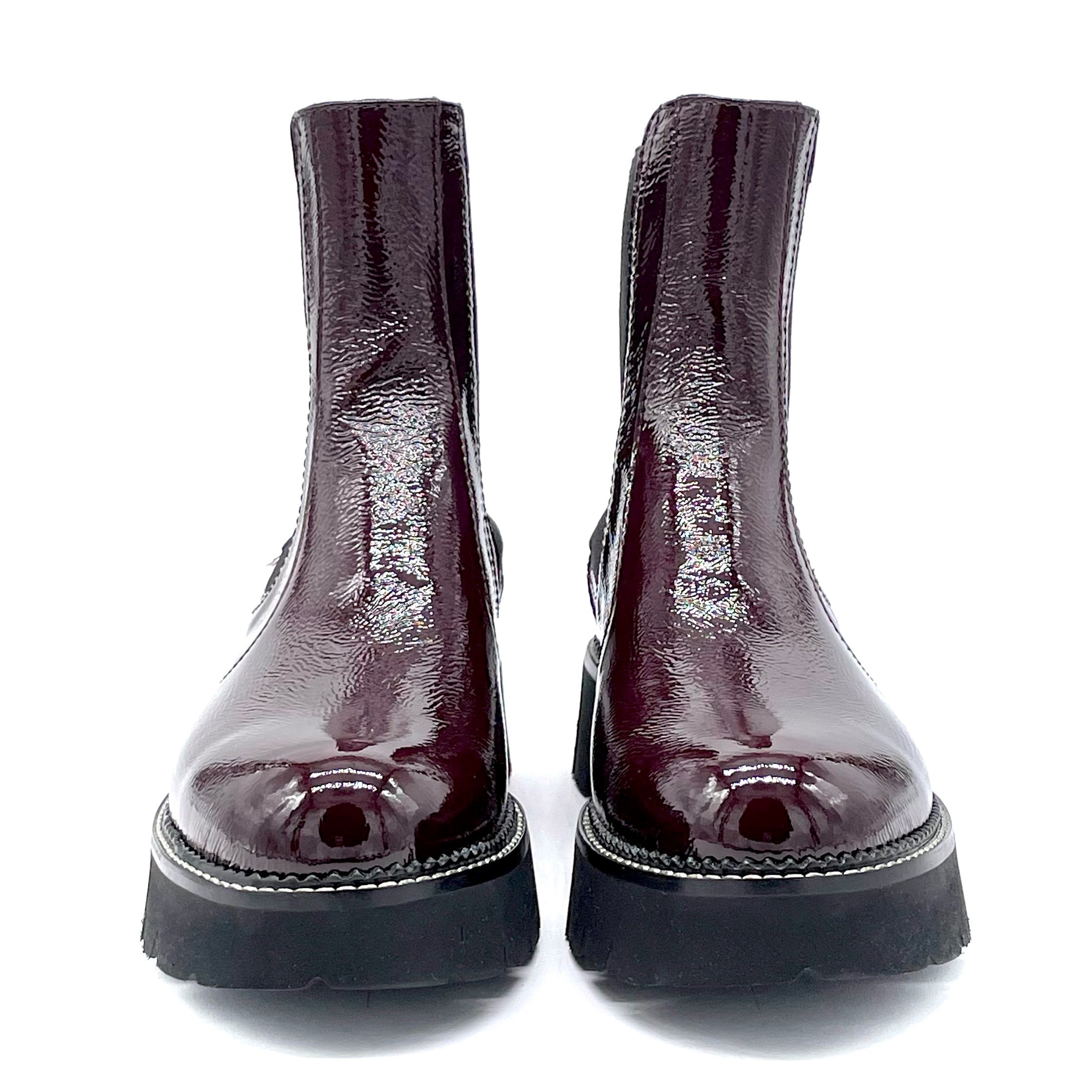 Elata 51535_2 boots beatle vernis bordeaux talon 4 cm