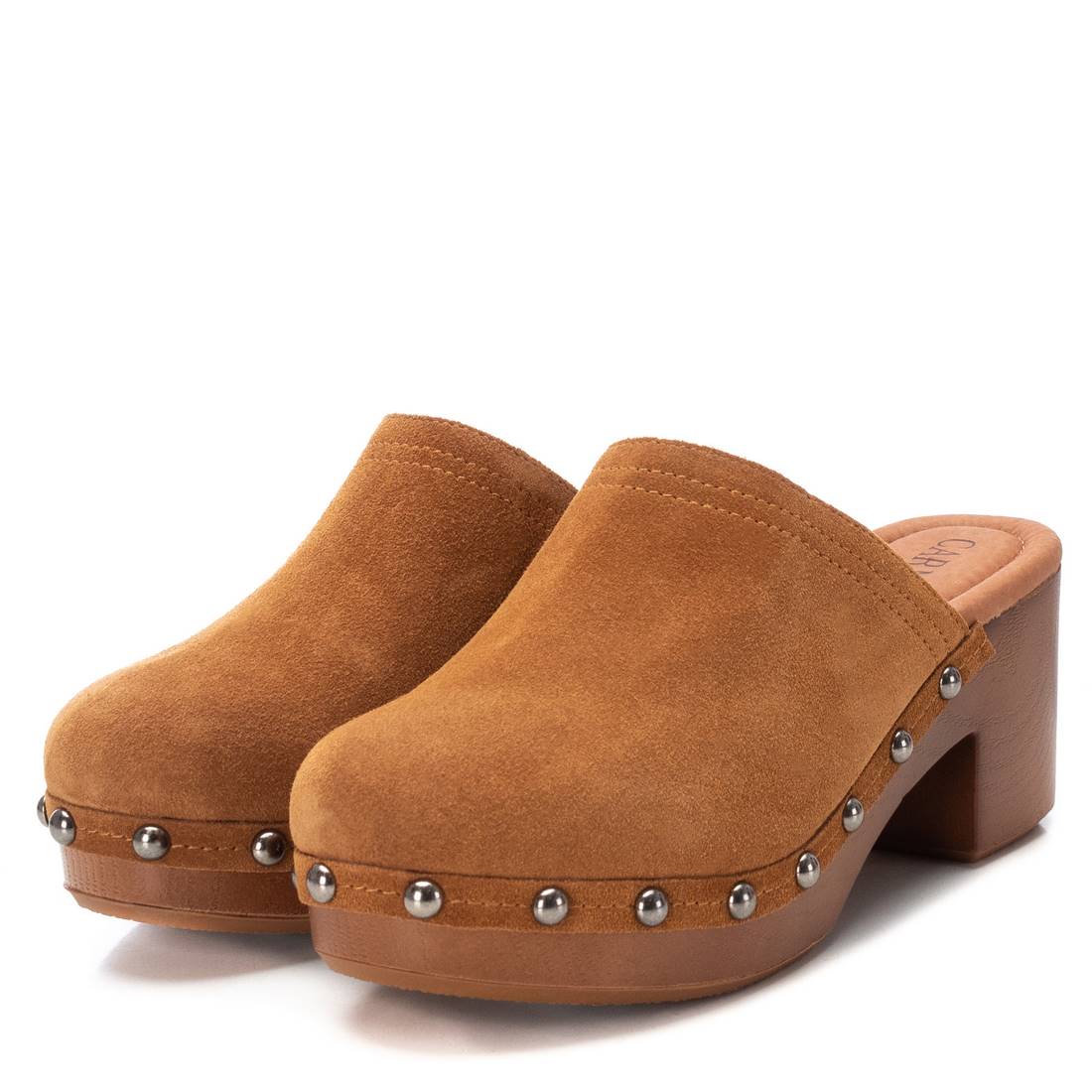 Carmela 16046101 sabot femme marron daim talon 7 cm