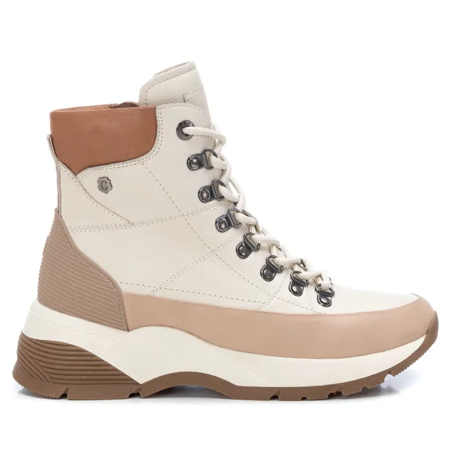Carmela 16013603 boots femme blanc cuir montantes