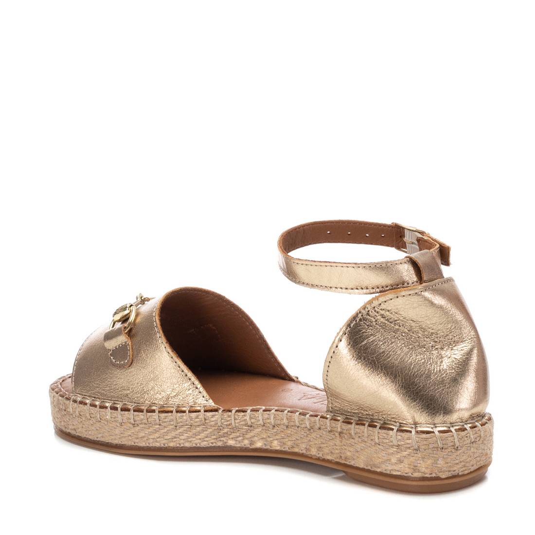 Carmela 16075401 sandale plate cuir dore