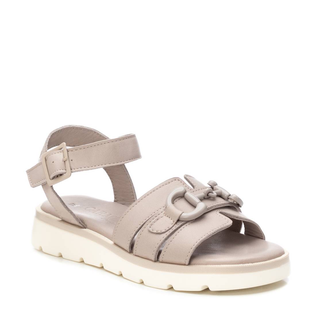 Carmela 16127003 sandales cuir blanc boucle
