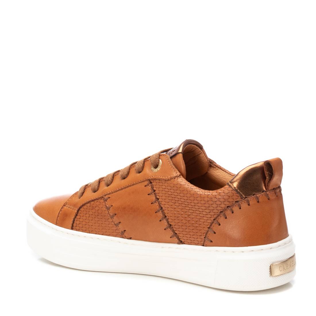 Carmela 16205702 baskets cuir camel à lacets