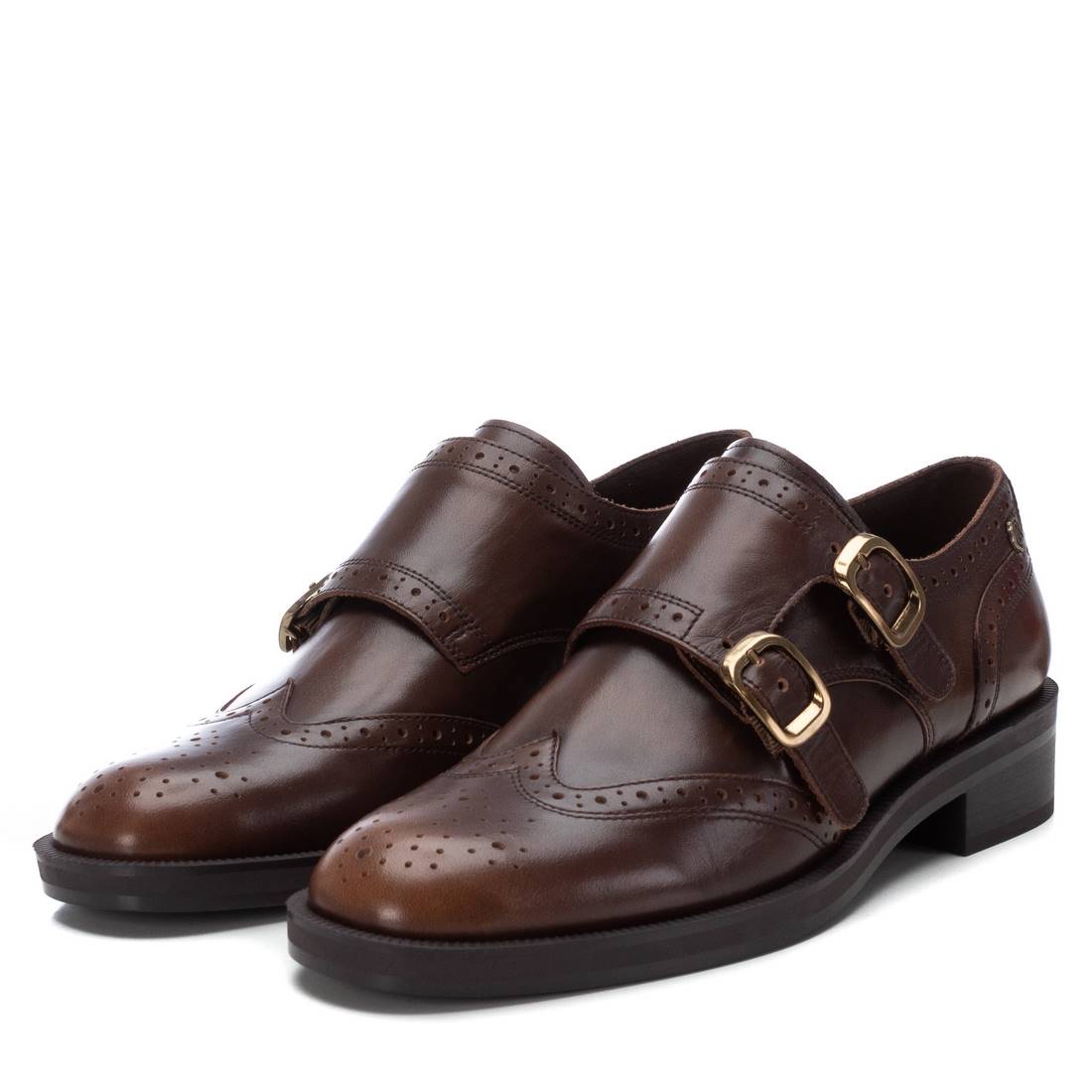 Carmela 16196301 mocassins marron cuir boucles