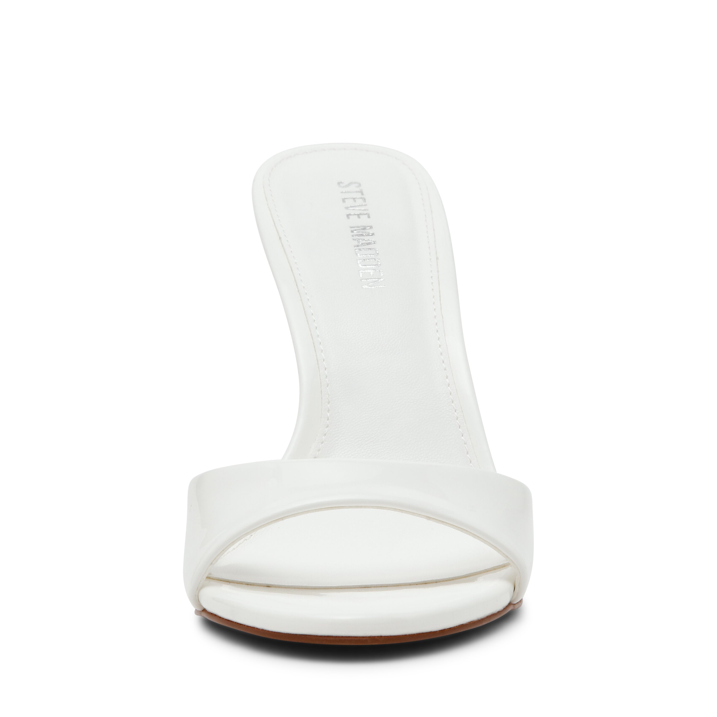 Steve Madden Davina sandale blanc verni talon 10 cm