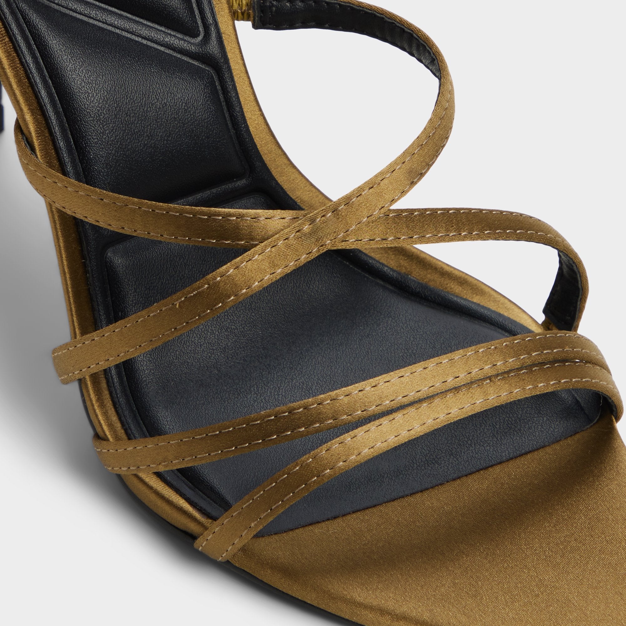 ALDO Solania sandales talon vert olive satin