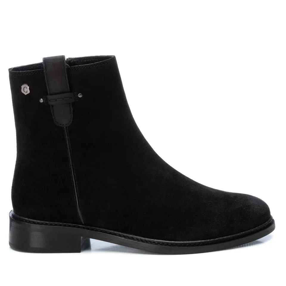 Carmela 16004803 Bottine Femme Noire Plate