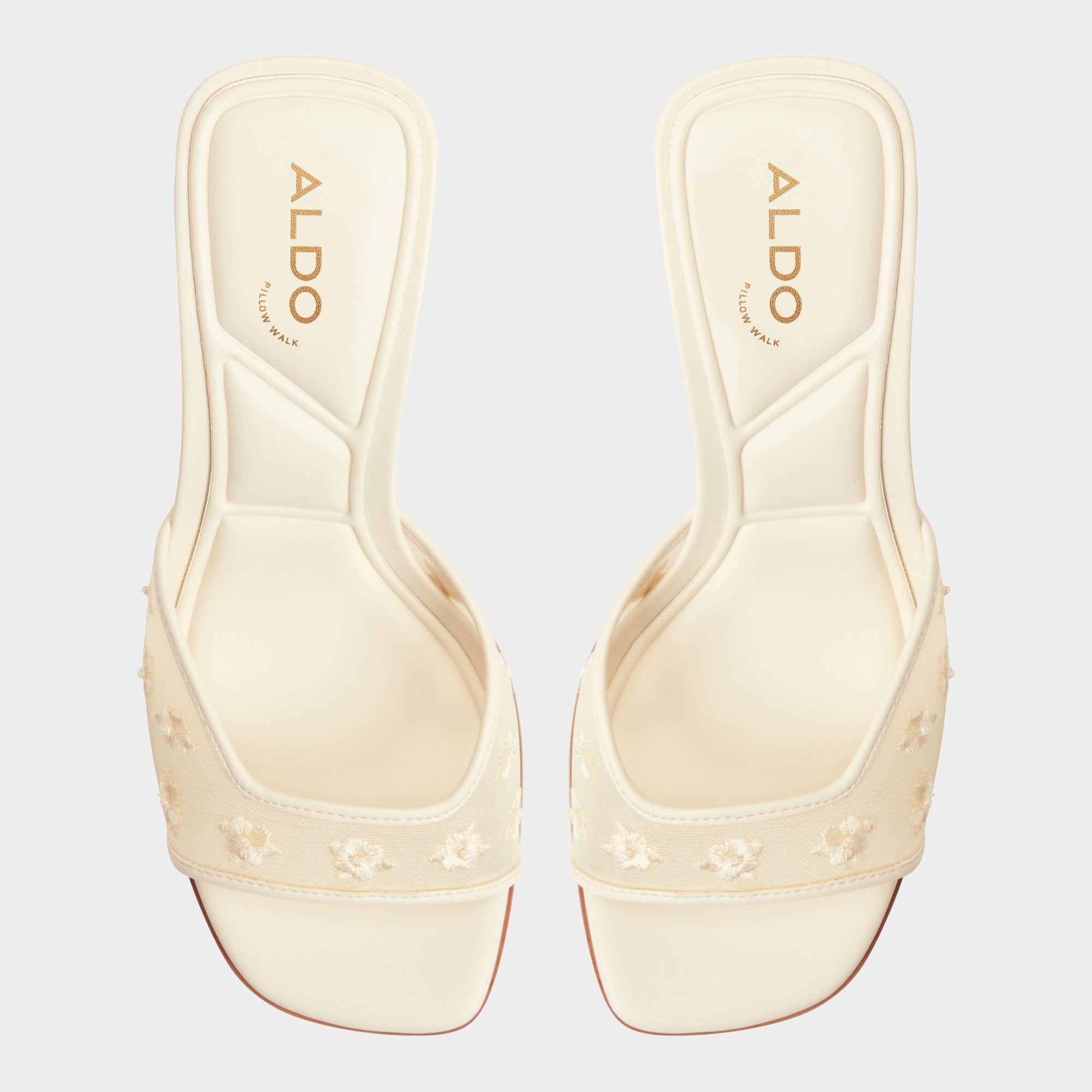 ALDO Lisarae mules talon bloc blanches mariage 38