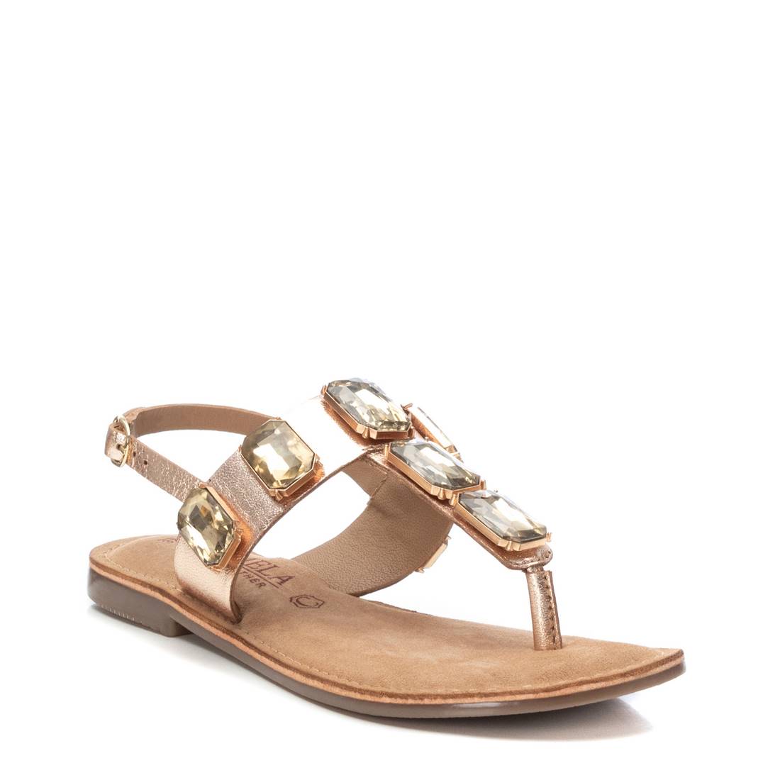 Carmela 16164401 sandales femme cuir doré plat