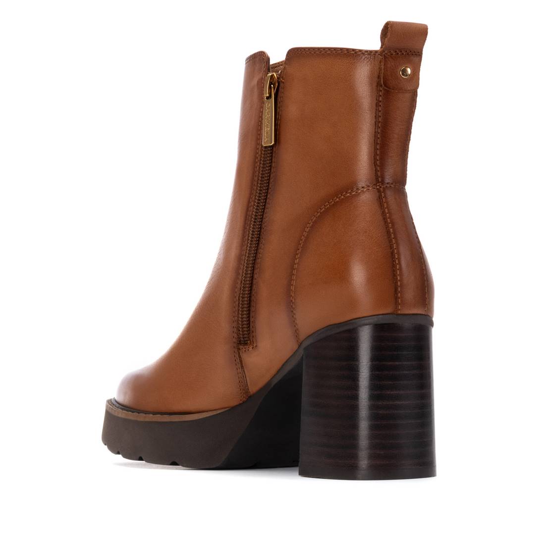 Carmela 16260201 bottines femme cuir camel talon haut