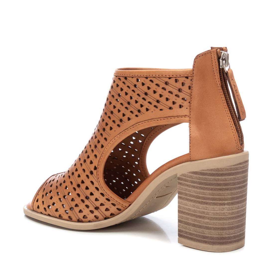 Carmela 16135401 sandales femme cuir marron talon
