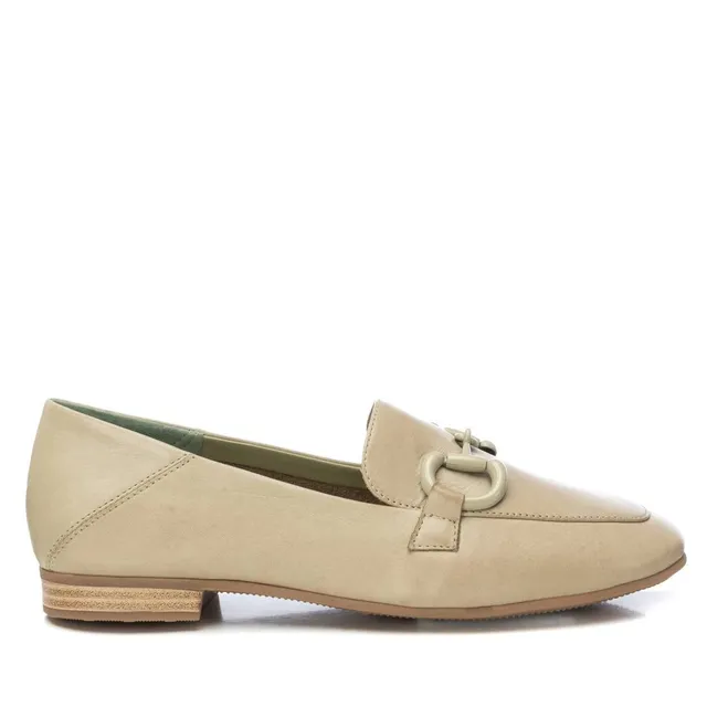 Carmela 16151501 mocassin cuir vert plat