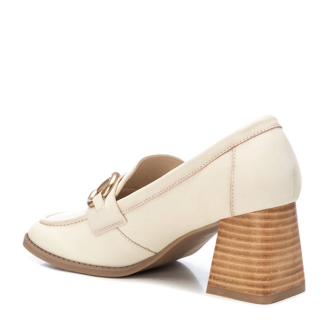 Carmela 16144802 mocassins cuir blanc talon bois