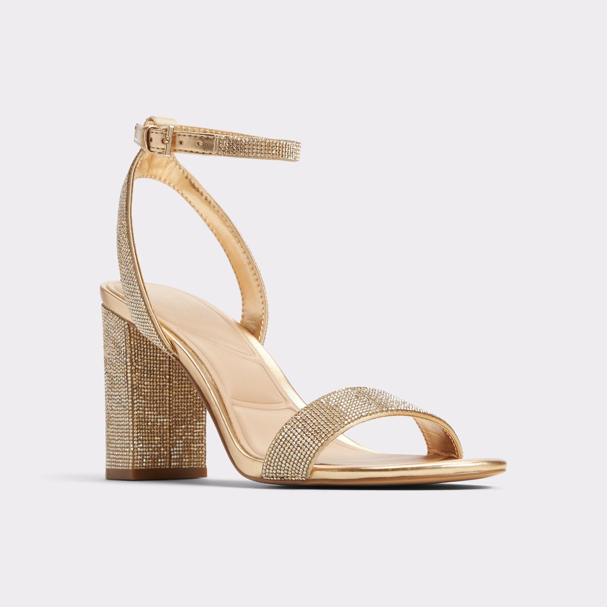 ALDO Rhiannon bottines talon doré métallique