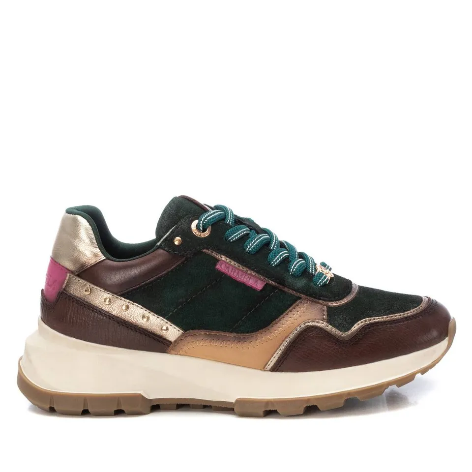 Carmela 16182703 sneaker verte cuir compensée