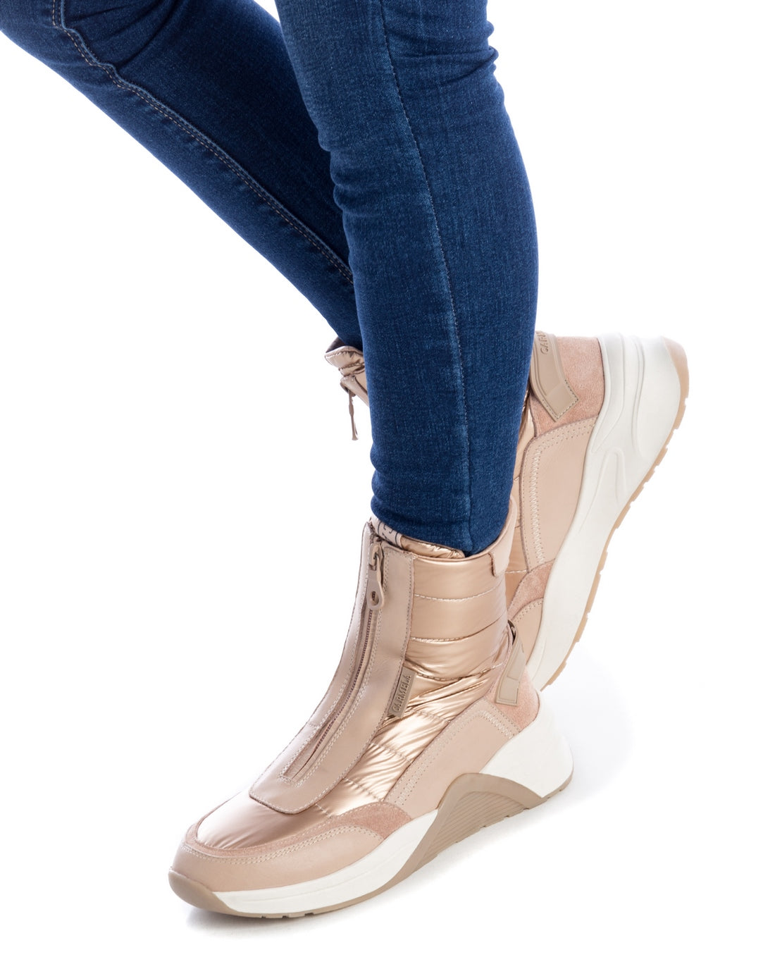 Carmela 16036304 bottines femme marron matelassé plat
