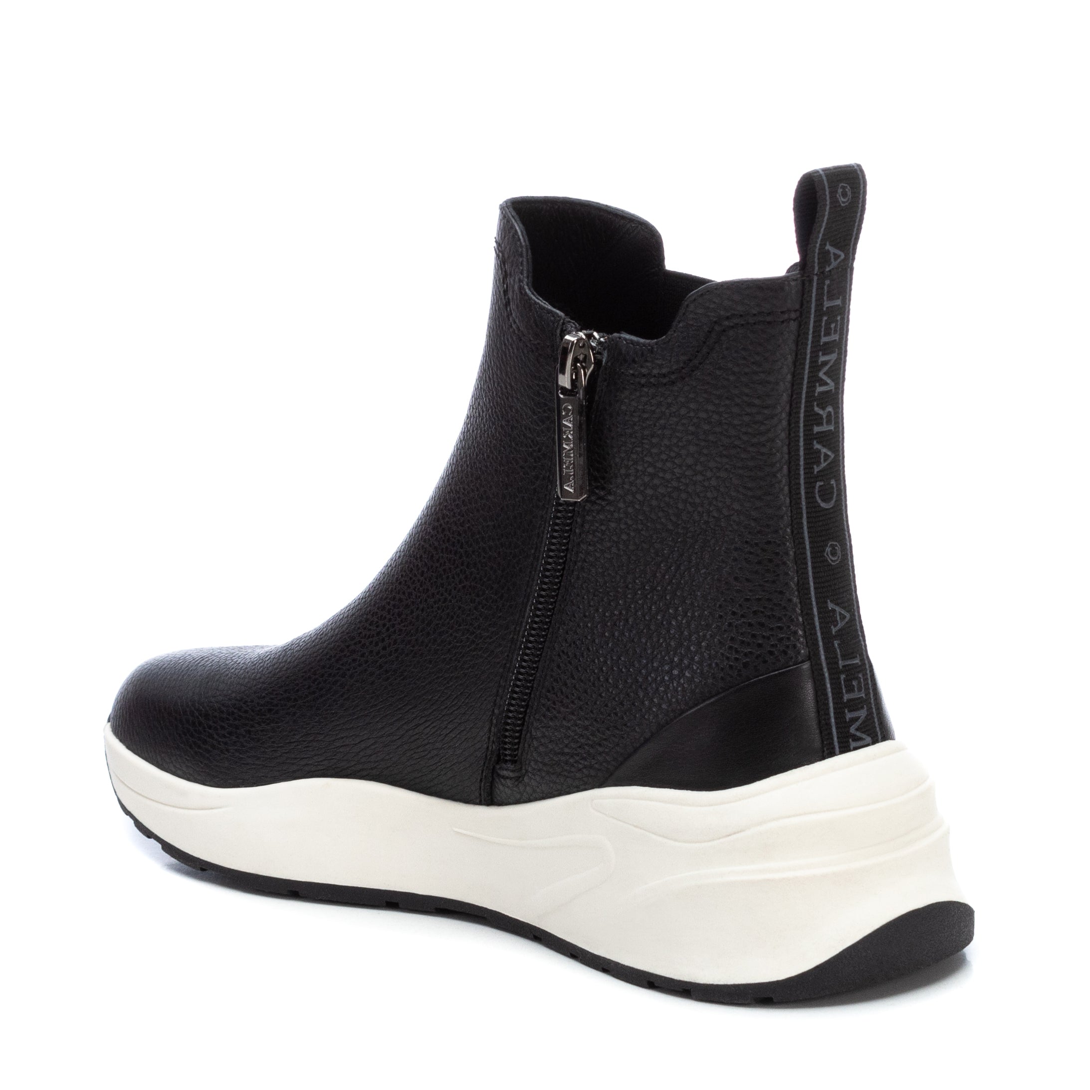 Carmela 16014101 boots chelsea cuir noir zip