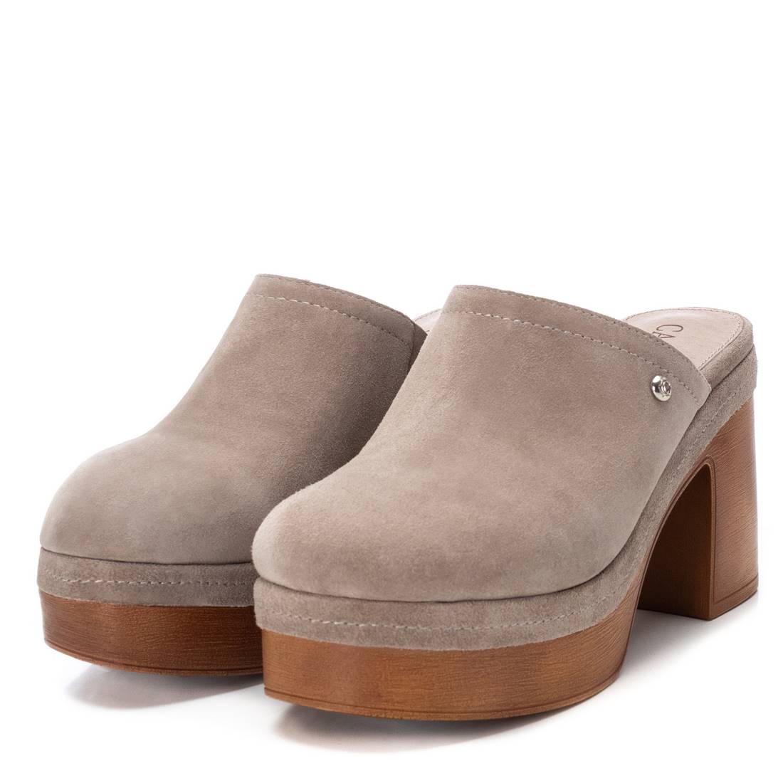 Carmela 16057001 sabots femme marron cuir talon