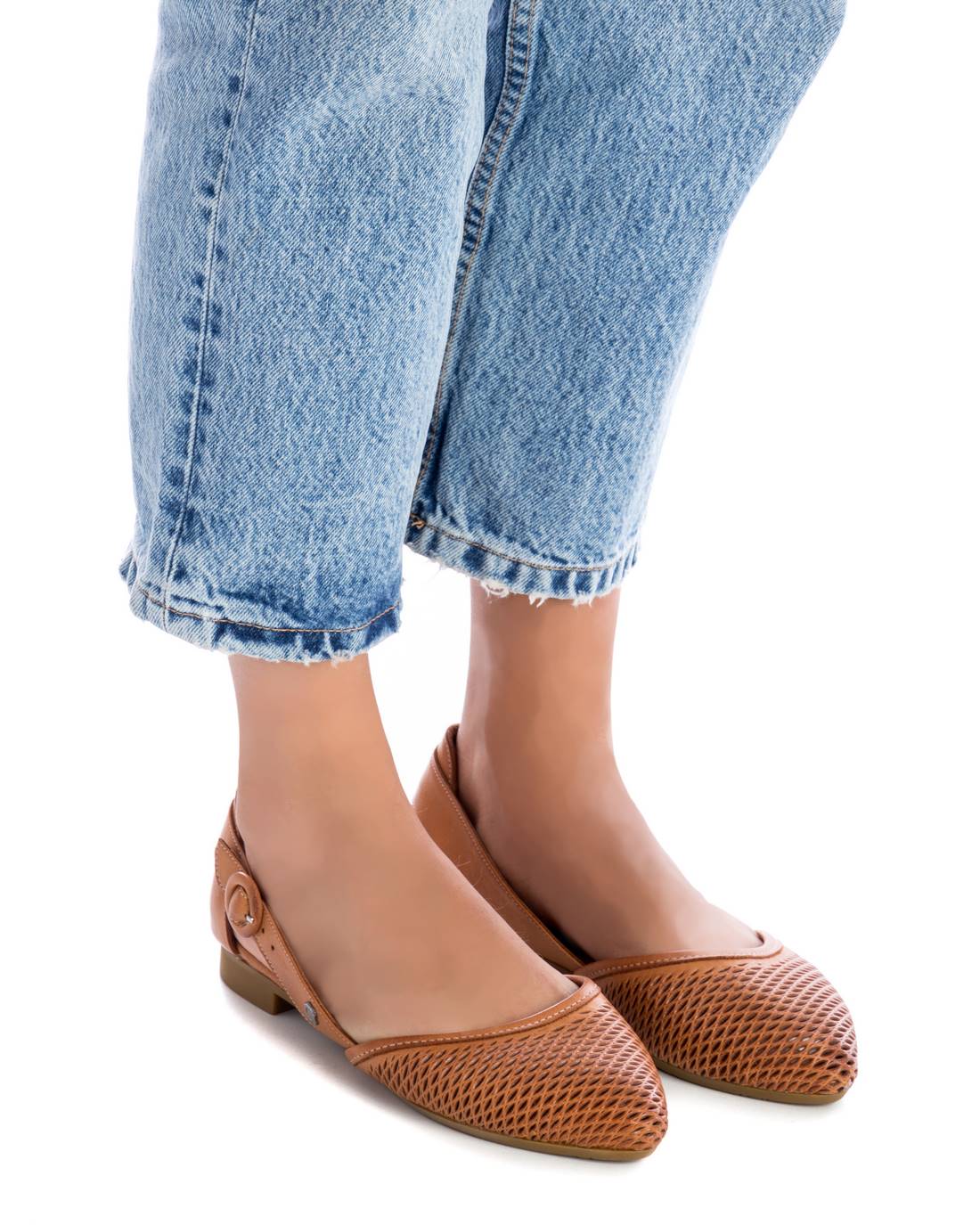 Carmela 16076001 ballerines cuir marron ajouré