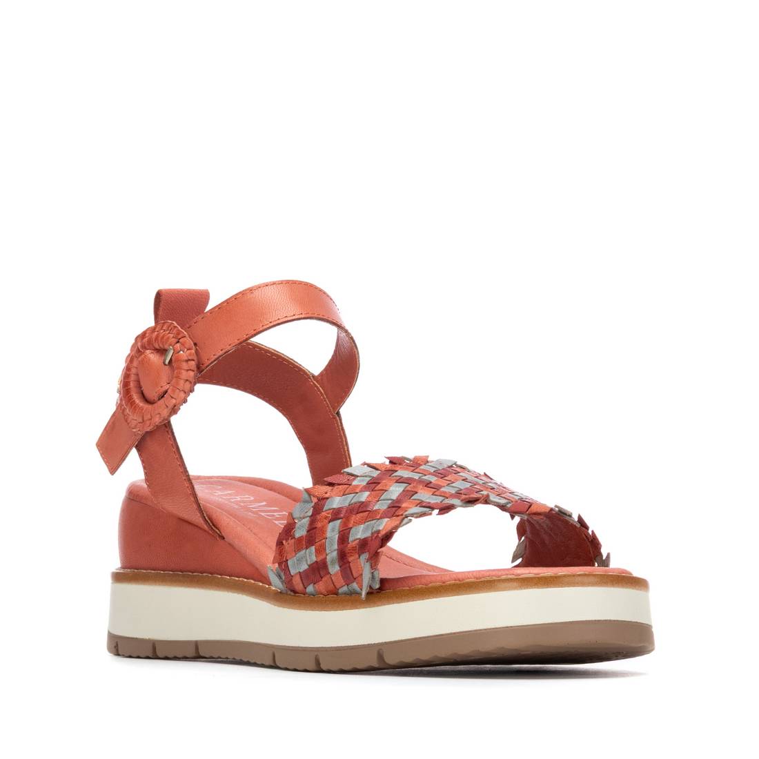 Carmela 16315502 sandales cuir rouge tressées