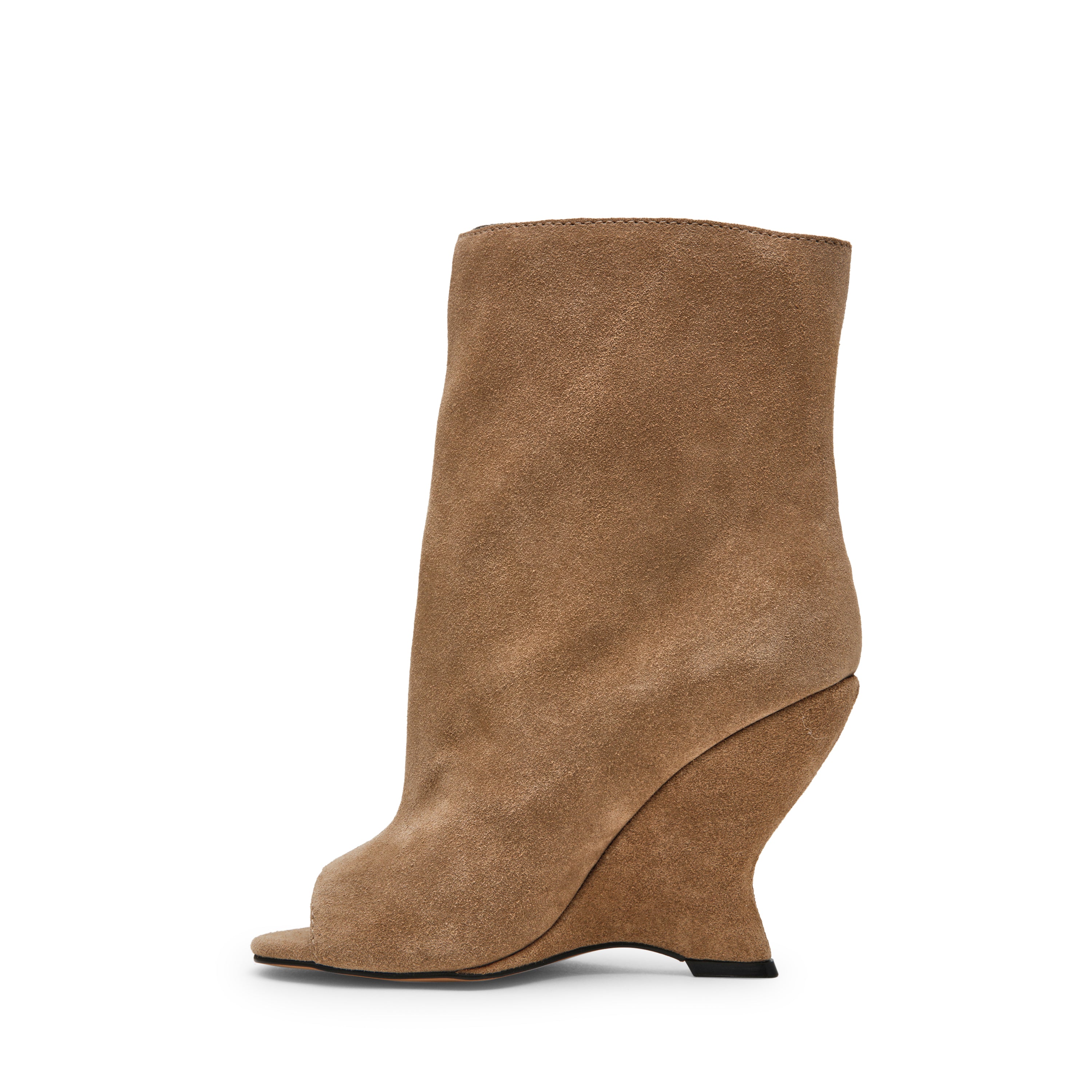 Steve Madden Rylix bottine taupe daim compensée 10 cm